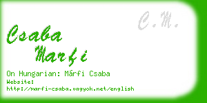 csaba marfi business card